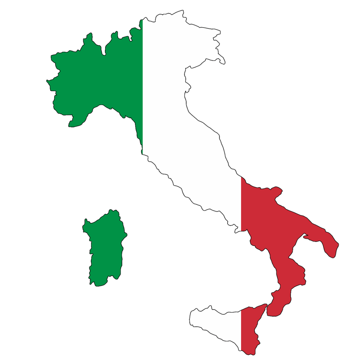 italy, sardinia, map, flag, country, countries, borders, states, national borders, usa, multicoloured, contour, europe, eu, italy, italy, italy, italy, italy